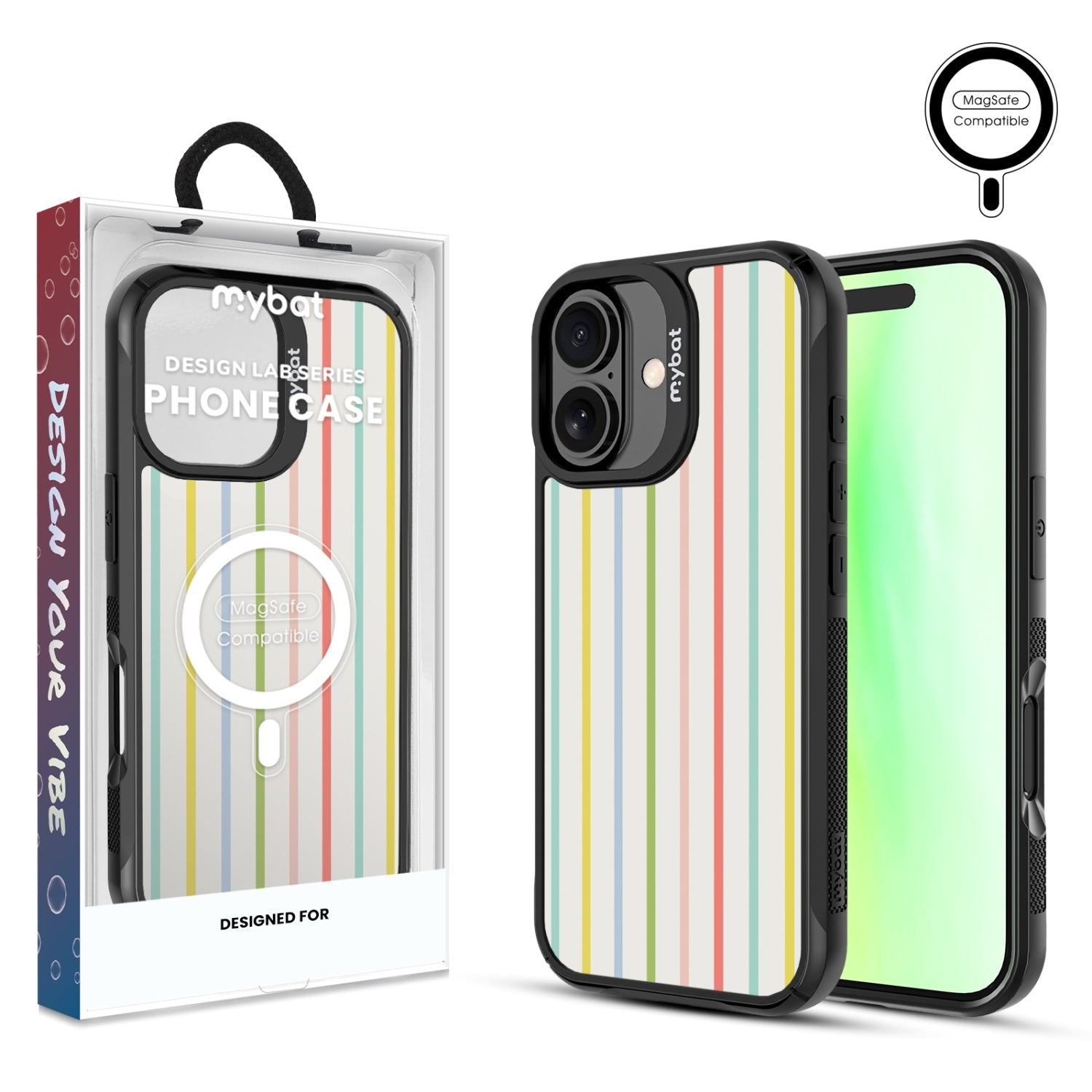 MyBat Design Lab Series MagSafe Case for Apple iPhone 17 – Boadwalk Stripes