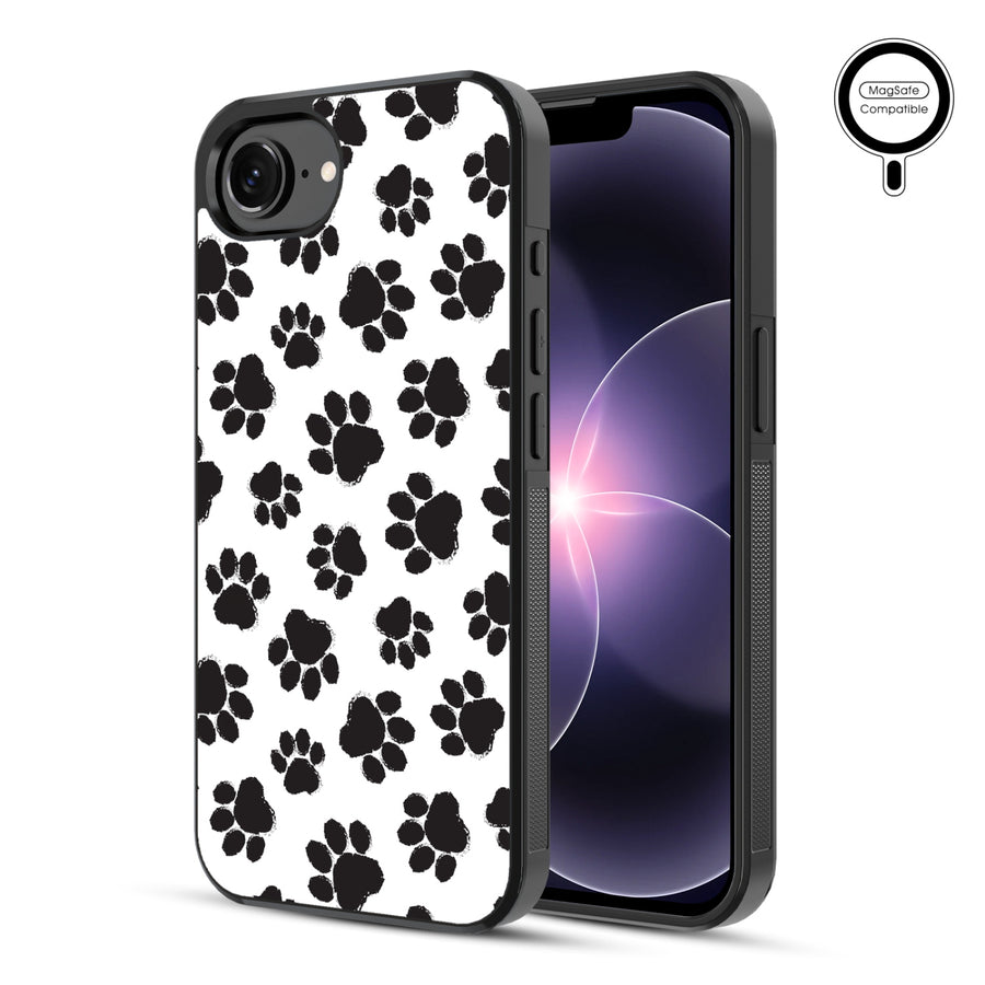 MyBat Phone case w/ MagSafe prints for Apple iPhone 17e / 16e – Black Paw Prints - MIP17ECSLESMSM002-1.JPG