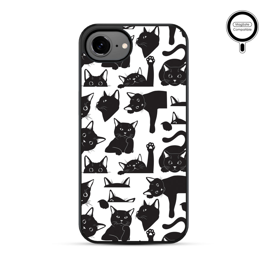 MyBat Phone case w/ MagSafe prints for Apple iPhone 17e / 16e – Black Cats - MIP17ECSLESMSM017-2.JPG