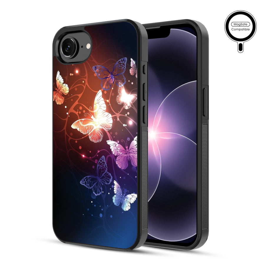 MyBat Phone case w/ MagSafe prints for Apple iPhone 17e / 16e – Neon Butterflies - MIP17ECSLESMSM022-1.JPG