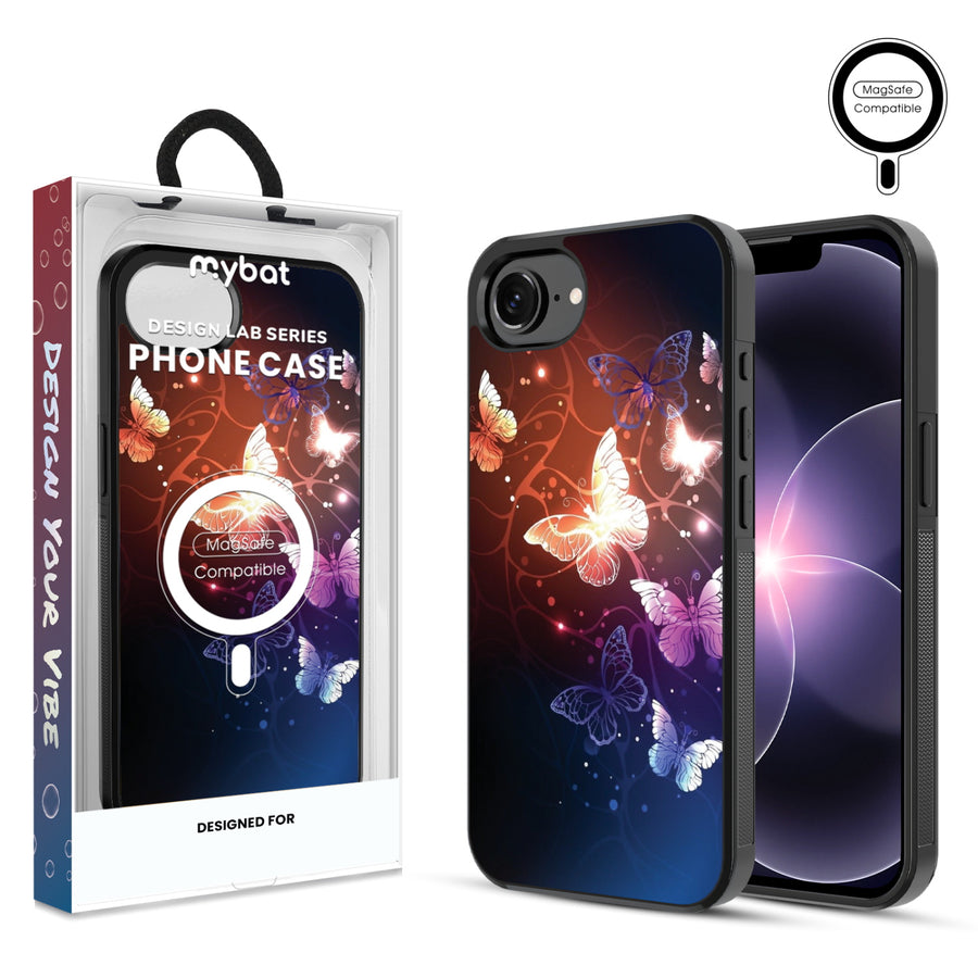 MyBat Phone case w/ MagSafe prints for Apple iPhone 17e / 16e – Neon Butterflies - MIP17ECSLESMSM022.JPG