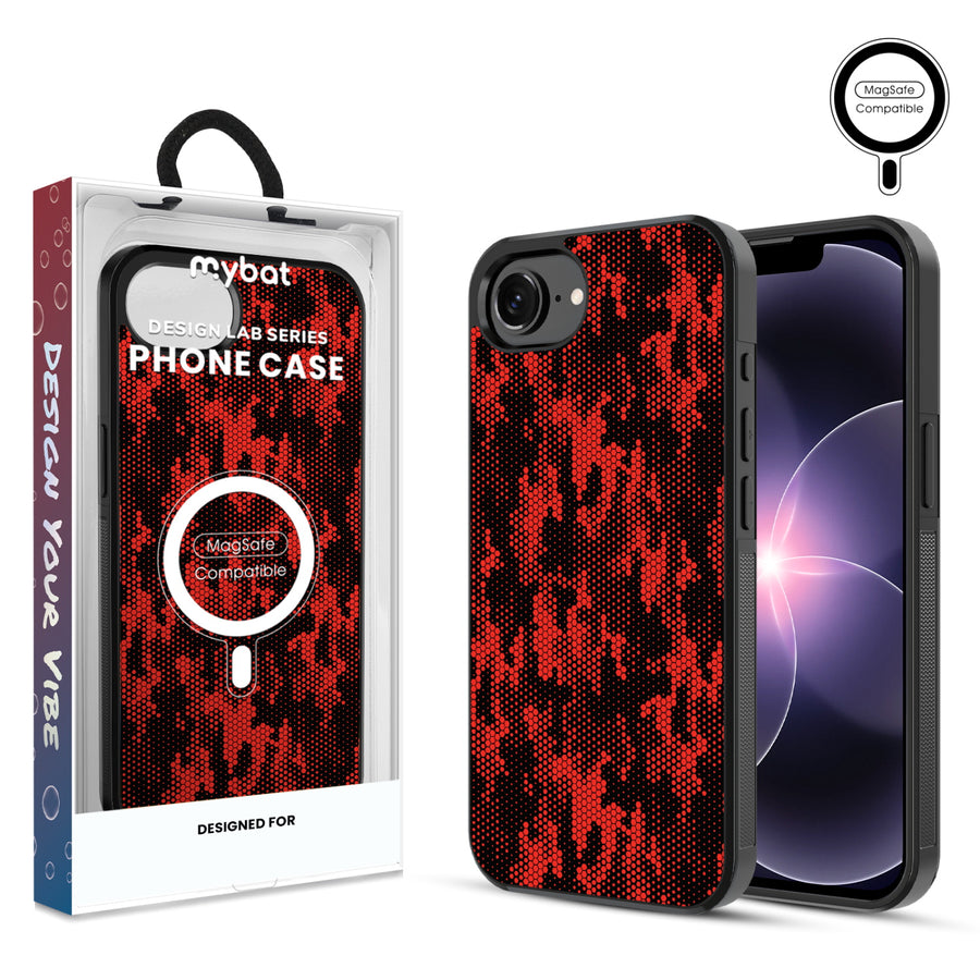 MyBat Phone case w/ MagSafe prints for Apple iPhone 17e / 16e – Red Digital Camouflage - MIP17ECSLESMSM086.JPG