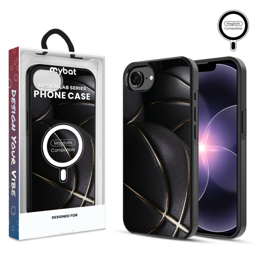 MyBat Phone case w/ MagSafe prints for Apple iPhone 17e / 16e – Black Basketballs - MIP17ECSLESMSM090.JPG