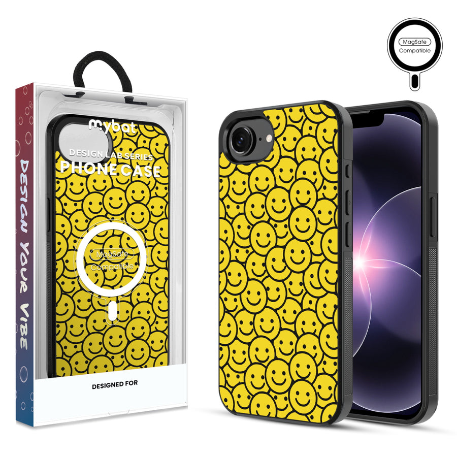 MyBat Phone case w/ MagSafe prints for Apple iPhone 17e / 16e – Smiley Faces - MIP17ECSLESMSM097.JPG