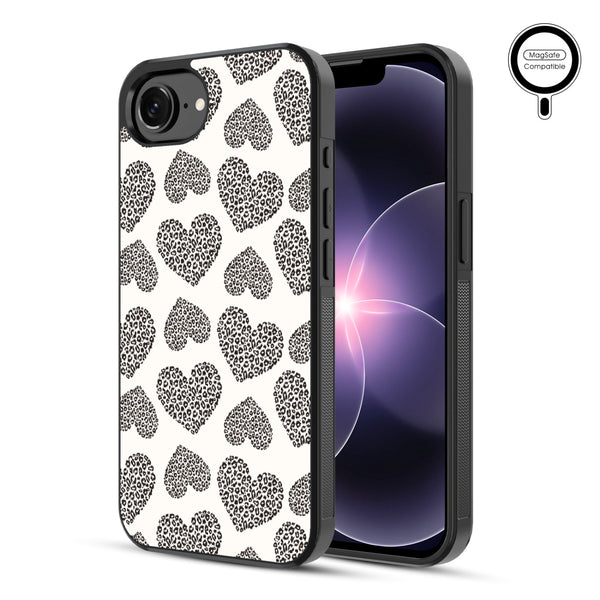 MyBat Phone case w/ MagSafe prints for Apple iPhone 17e / 16e – Leopard Print Hearts - MIP17ECSLESMSM098-1.JPG