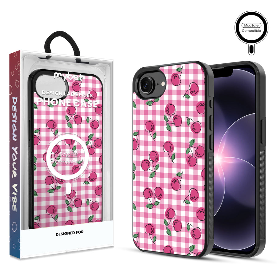 MyBat Phone case w/ MagSafe prints for Apple iPhone 17e / 16e – Pink Cherries - MIP17ECSLESMSM100.JPG