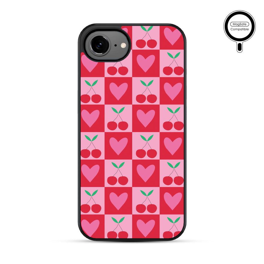 MyBat Phone case w/ MagSafe prints for Apple iPhone 17e / 16e – Cherry Hearts - MIP17ECSLESMSM334-2.JPG