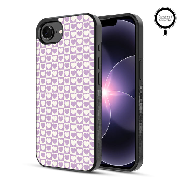 MyBat Phone case w/ MagSafe prints for Apple iPhone 17e / 16e – Heart Grid - MIP17ECSLESMSM339-1.JPG