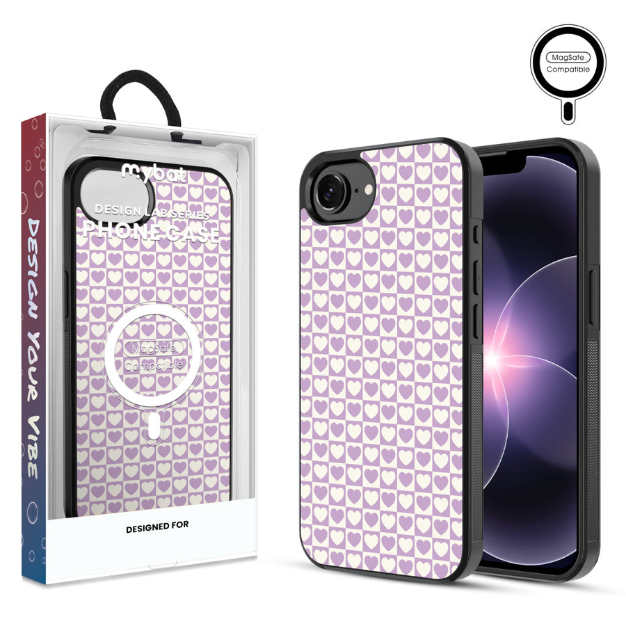 MyBat Phone case w/ MagSafe prints for Apple iPhone 17e / 16e – Heart Grid - MIP17ECSLESMSM339.JPG