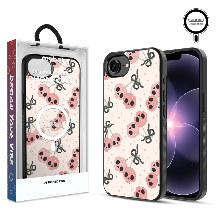 MyBat Phone case w/ MagSafe prints for Apple iPhone 17e / 16e – Cherry Skulls - MIP17ECSLESMSM408.JPG