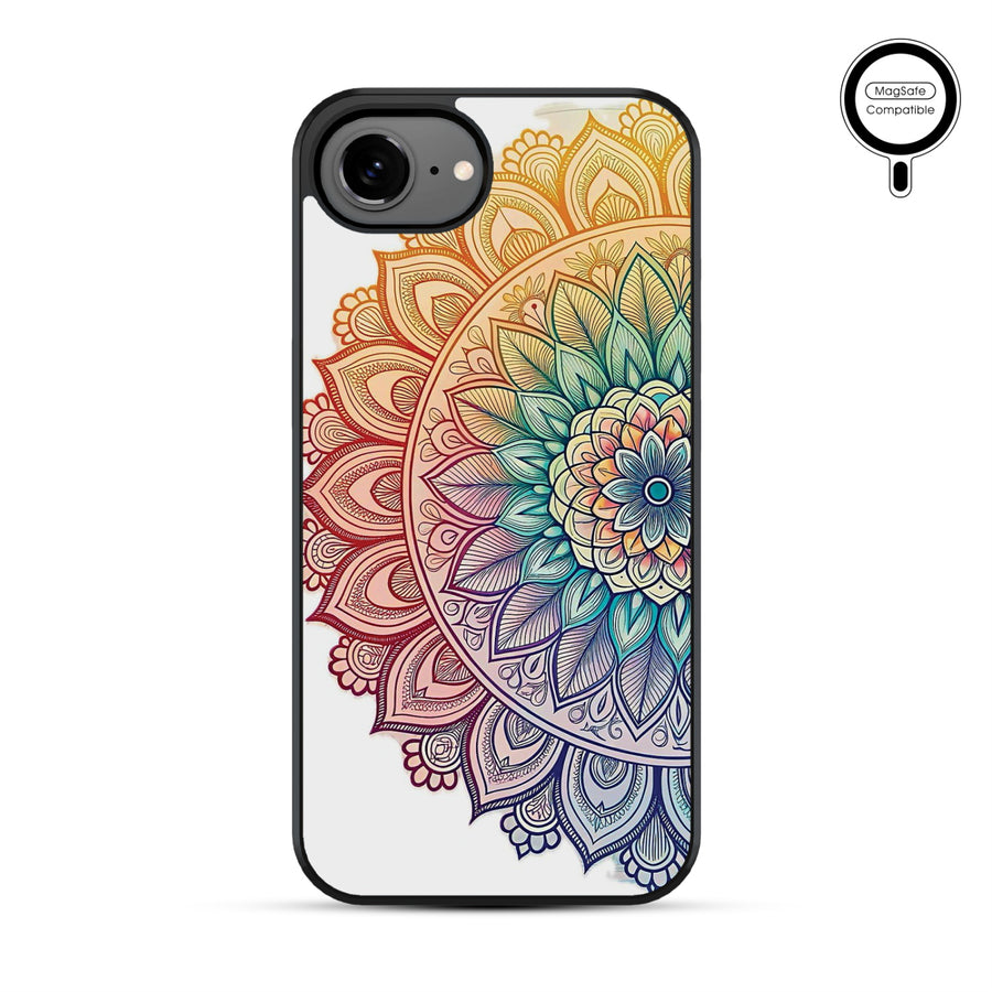 MyBat Phone case w/ MagSafe prints for Apple iPhone 17e / 16e – Rainbow Mandala - MIP17ECSLESMSM457-2.JPG