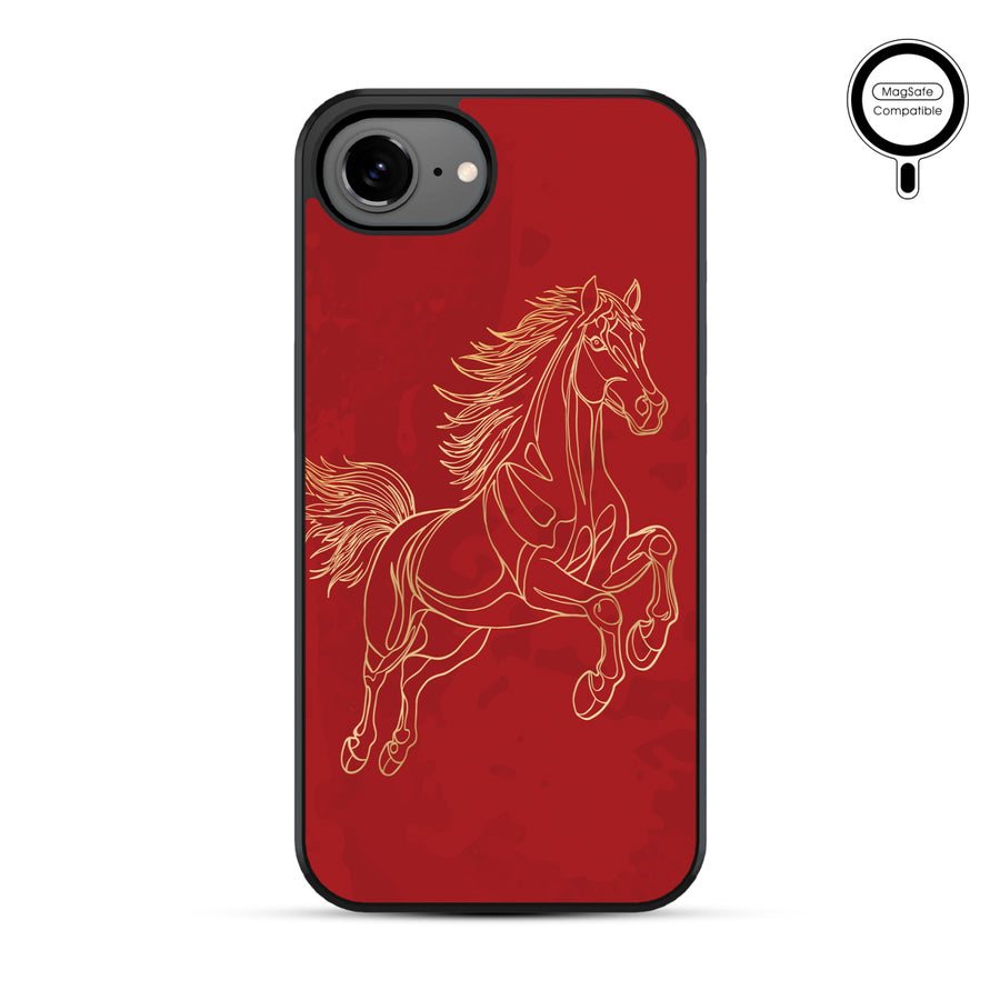 MyBat Phone case w/ MagSafe prints for Apple iPhone 17e / 16e – Fire Horse - MIP17ECSLESMSM460-2.JPG