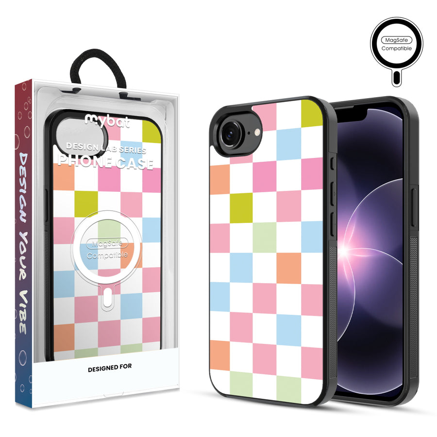 MyBat Phone case w/ MagSafe prints for Apple iPhone 17e / 16e – Pastel Check - MIP17ECSLESMSM480.JPG