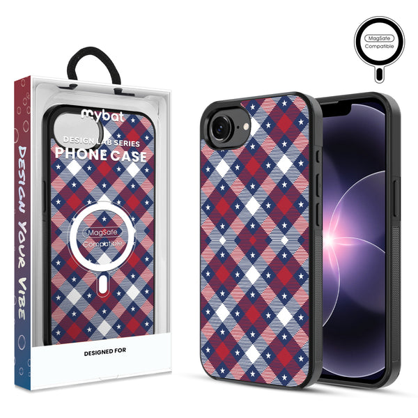 MyBat Phone case w/ MagSafe prints for Apple iPhone 17e / 16e – Americana Plaid - MIP17ECSLESMSM523.JPG