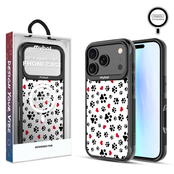 MyBat Design Lab Series MagSafe Case for Apple iPhone 17 Pro - Paw Prints and Hearts - MIP17PCSLESMSMP001-1.jpg