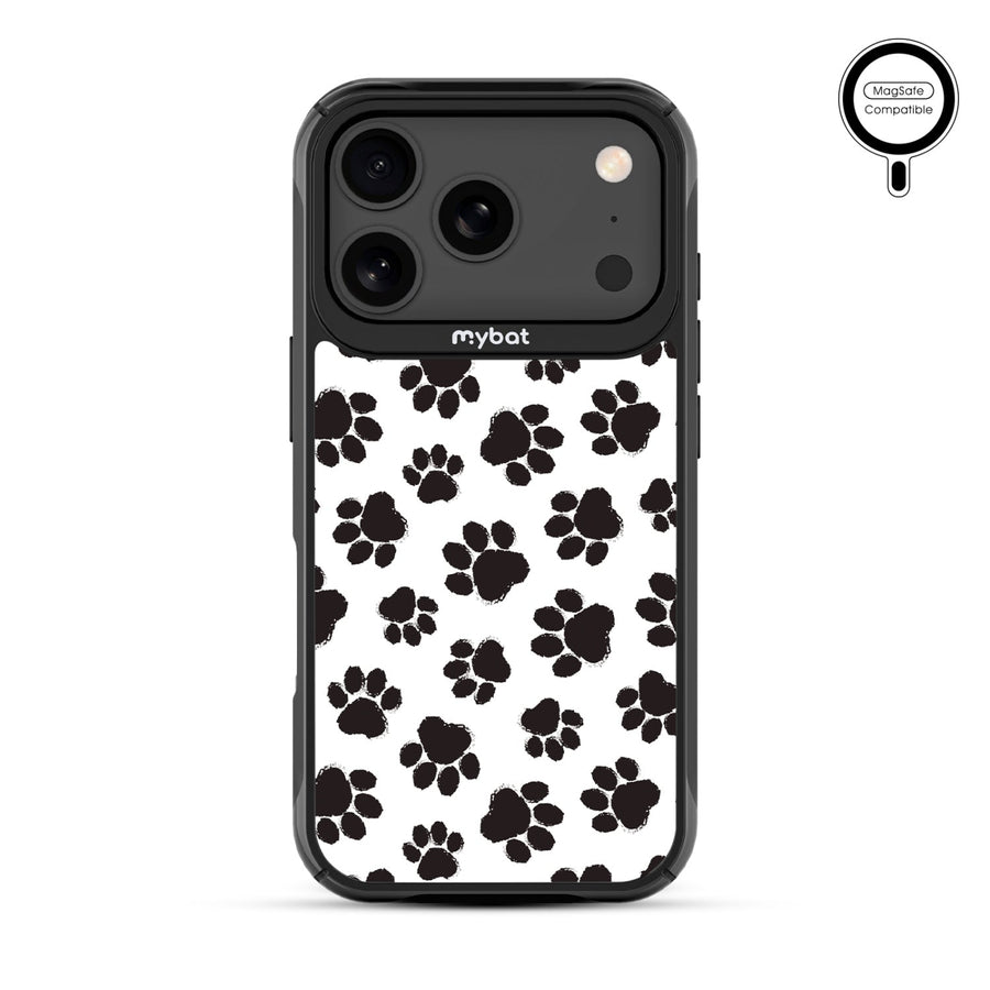 MyBat Design Lab Series MagSafe Case for Apple iPhone 17 Pro - Black Paw Prints