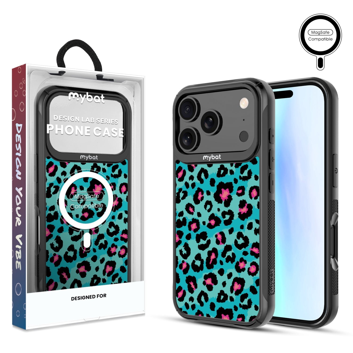 MyBat Design Lab Series MagSafe Case for Apple iPhone 17 Pro - Multicolor Leopard