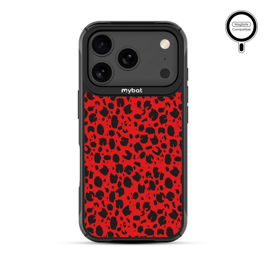 MyBat Design Lab Series MagSafe Case for Apple iPhone 17 Pro - Red Leopard Print - MIP17PCSLESMSMP008-3.jpg