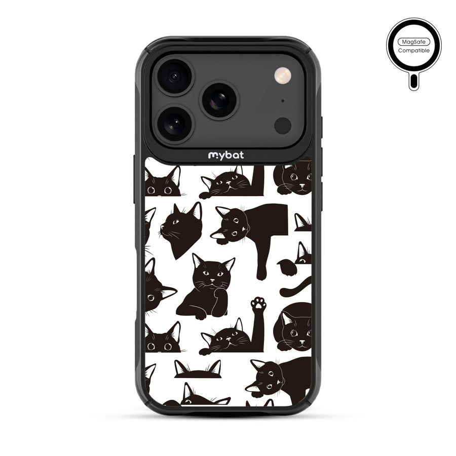 MyBat Design Lab Series MagSafe Case for Apple iPhone 17 Pro - Black Cats