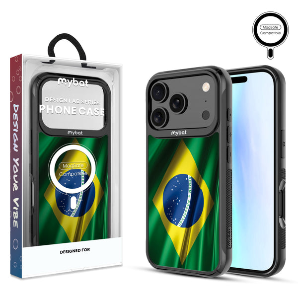 MyBat Design Lab Series MagSafe Case for Apple iPhone 17 Pro - Brazilian Flag - MIP17PCSLESMSMP038-1.jpg