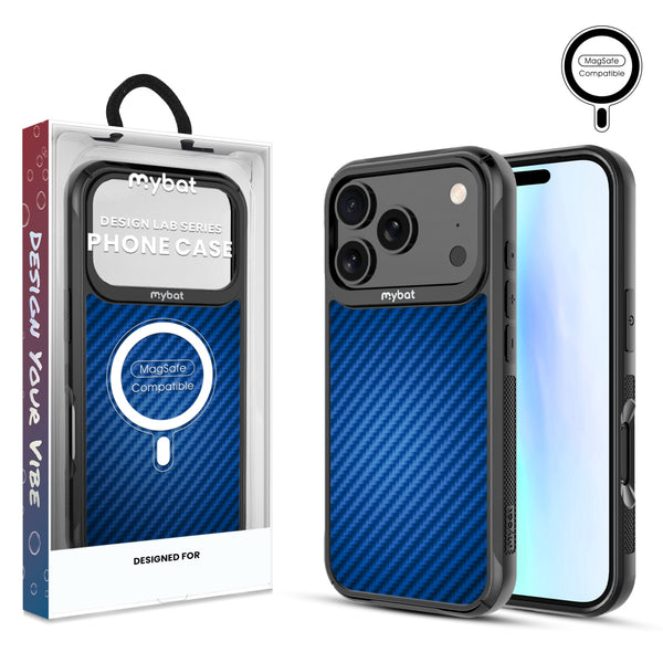 MyBat Design Lab Series MagSafe Case for Apple iPhone 17 Pro - Blue Carbon Fiber - MIP17PCSLESMSMP084-1.jpg