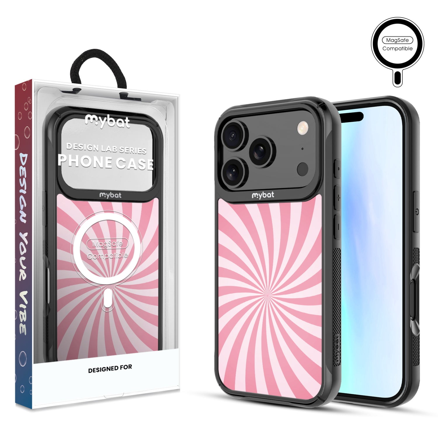 MyBat Design Lab Series MagSafe Case for Apple iPhone 17 Pro - Candy Swirl