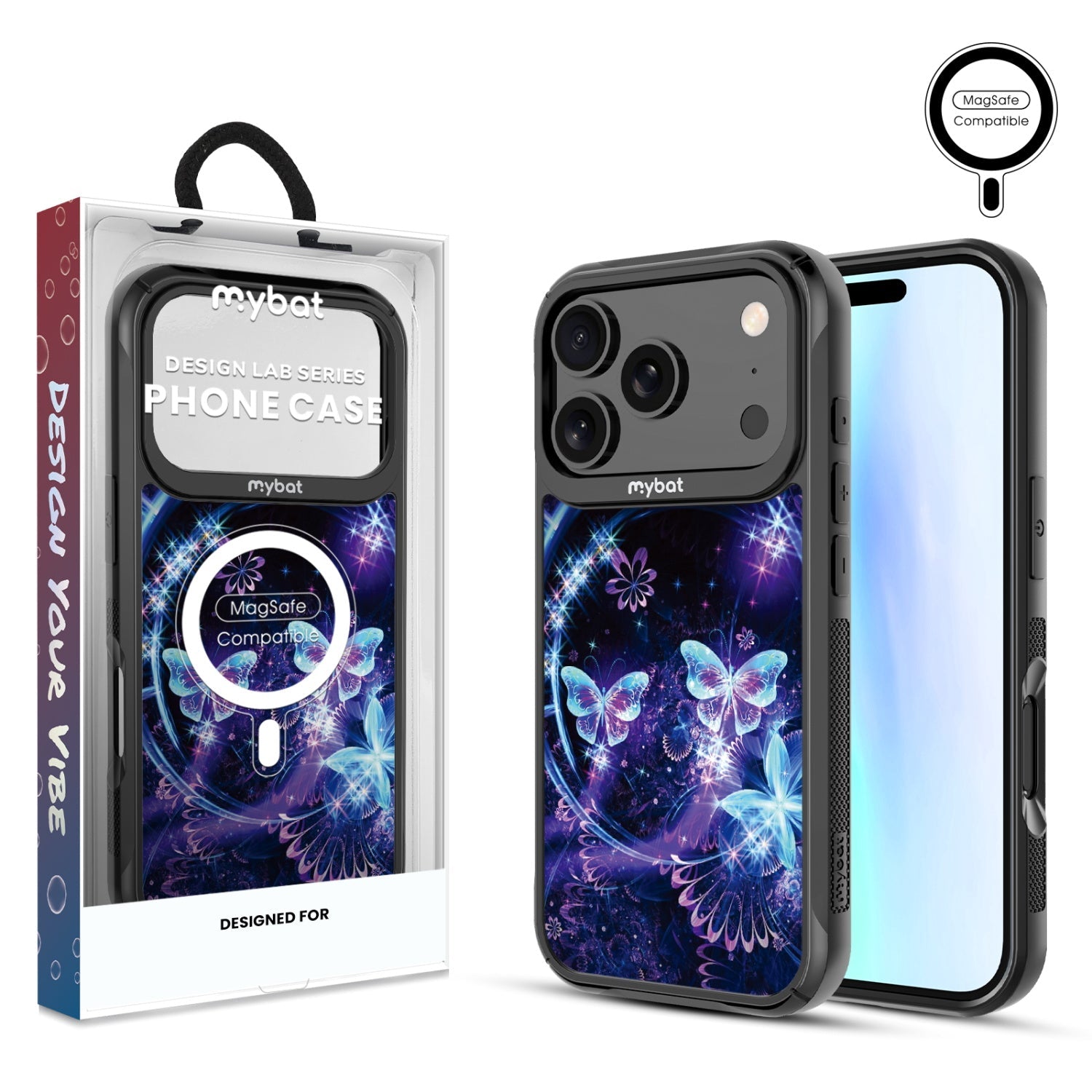 MyBat Design Lab Series MagSafe Case for Apple iPhone 17 Pro - Butterfly Magic
