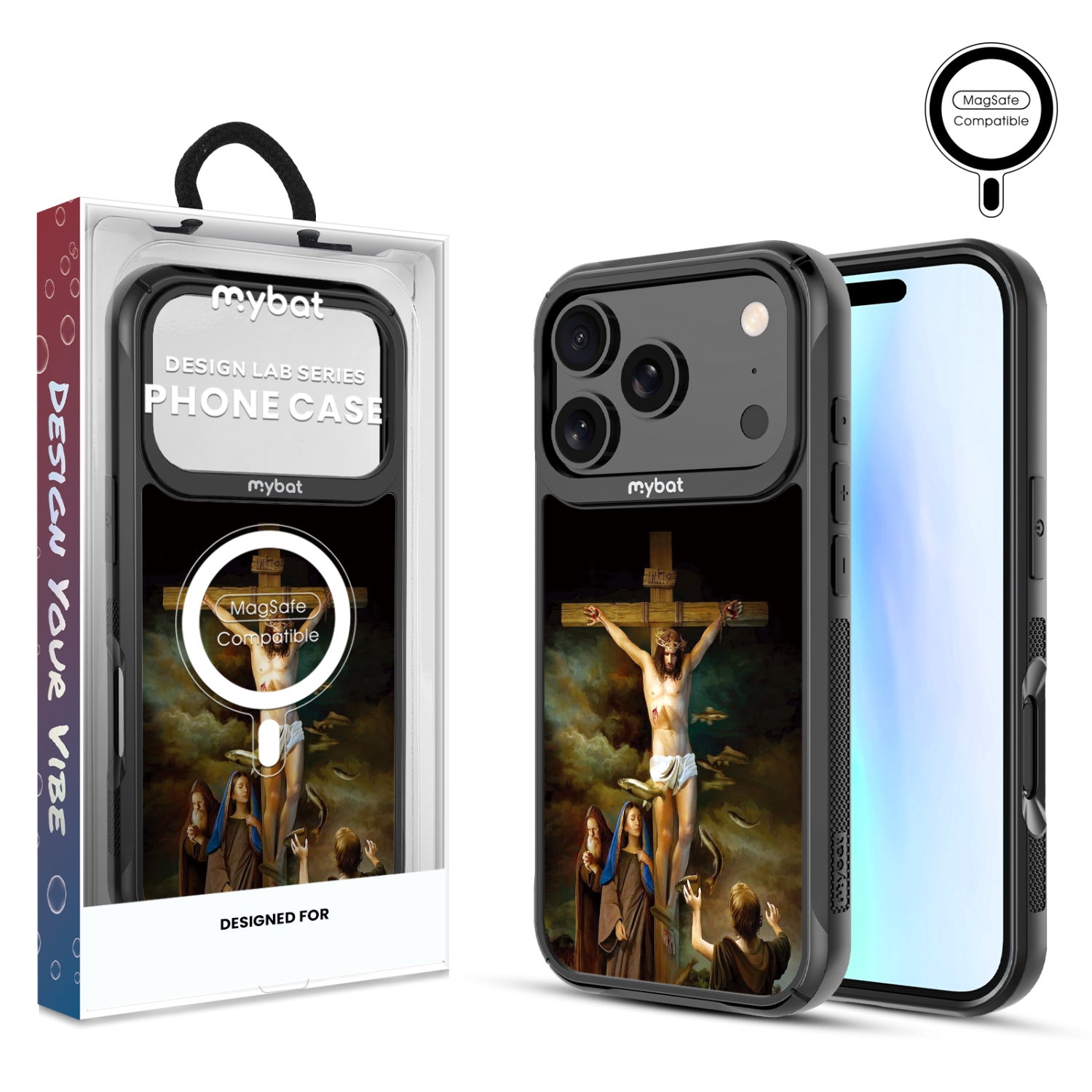 MyBat Design Lab Series MagSafe Case for Apple iPhone 17 Pro - Jesus on the Cross