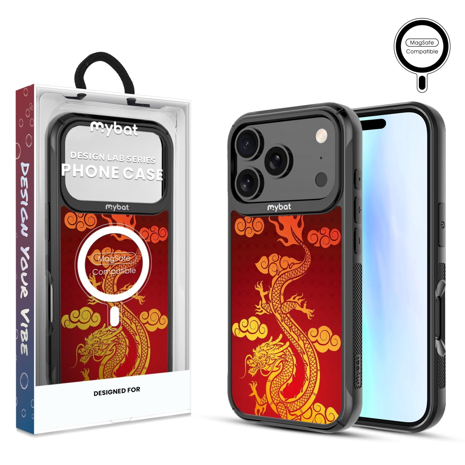 MyBat Design Lab Series MagSafe Case for Apple iPhone 17 Pro - Golden Dragon