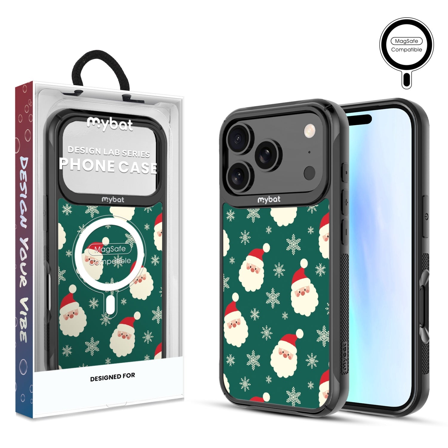 MyBat Design Lab Series MagSafe Case for Apple iPhone 17 Pro - Jolly Saint Nick