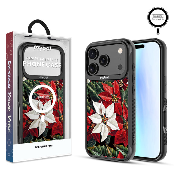 MyBat Design Lab Series MagSafe Case for Apple iPhone 17 Pro - Christmas Poinsettias - MIP17PCSLESMSMP301-1.jpg