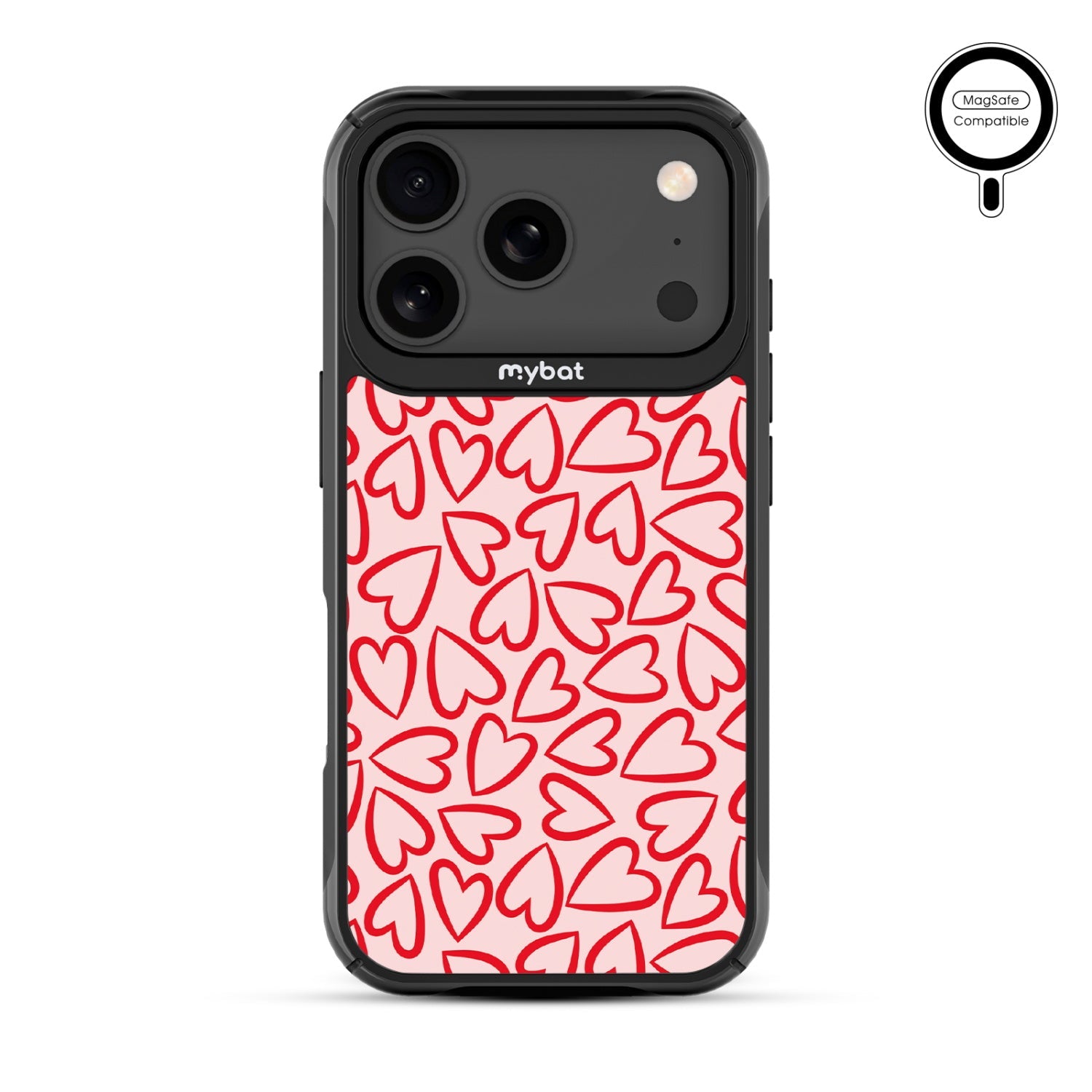 MyBat Design Lab Series MagSafe Case for Apple iPhone 17 Pro - Endless Hearts