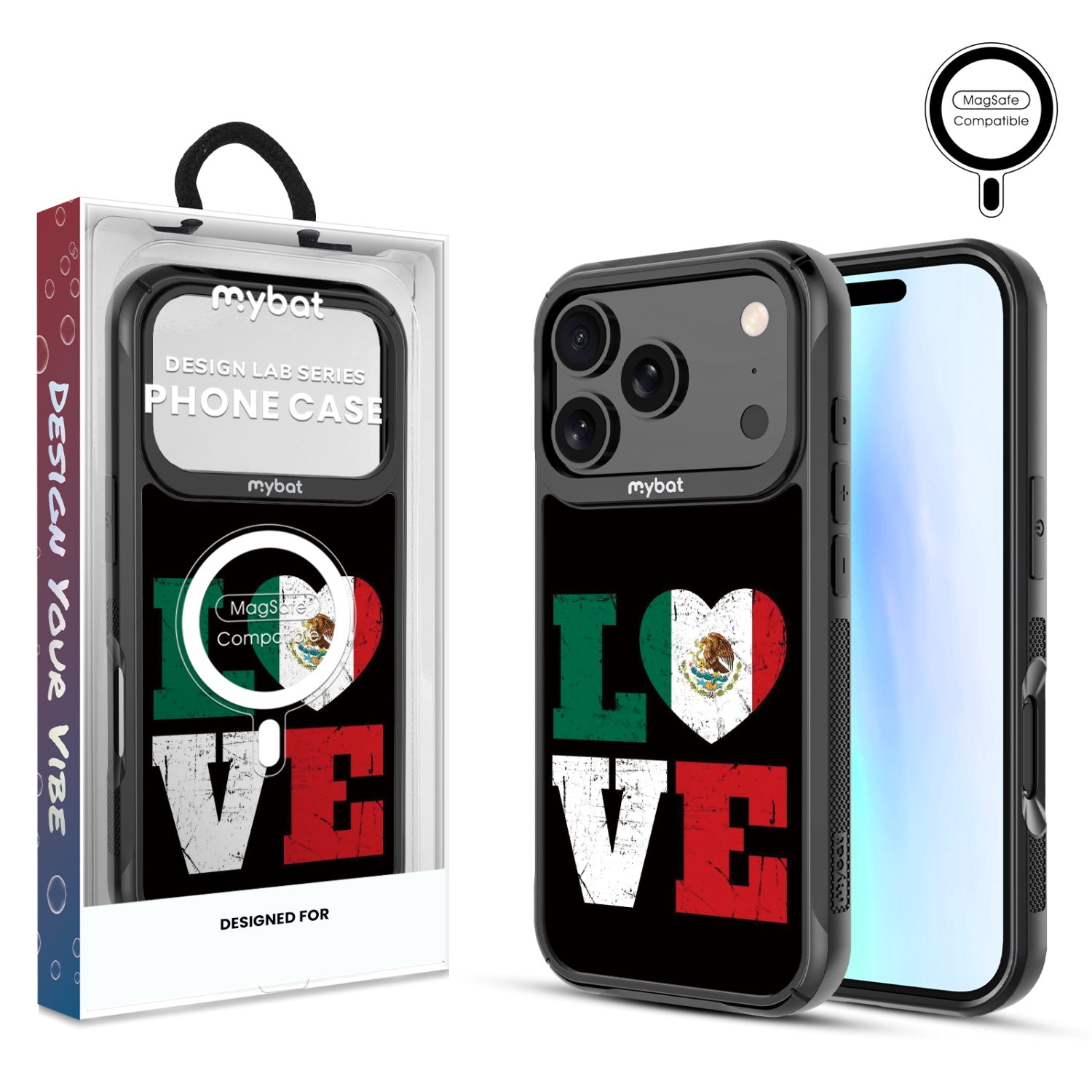 MyBat Design Lab Series MagSafe Case for Apple iPhone 17 Pro - Love 4 Mexico