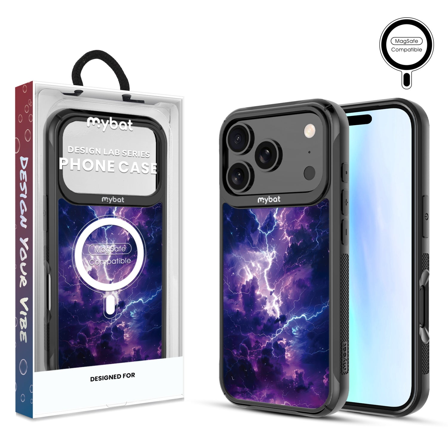 MyBat Design Lab Series MagSafe Case for Apple iPhone 17 Pro - Lightning Storm