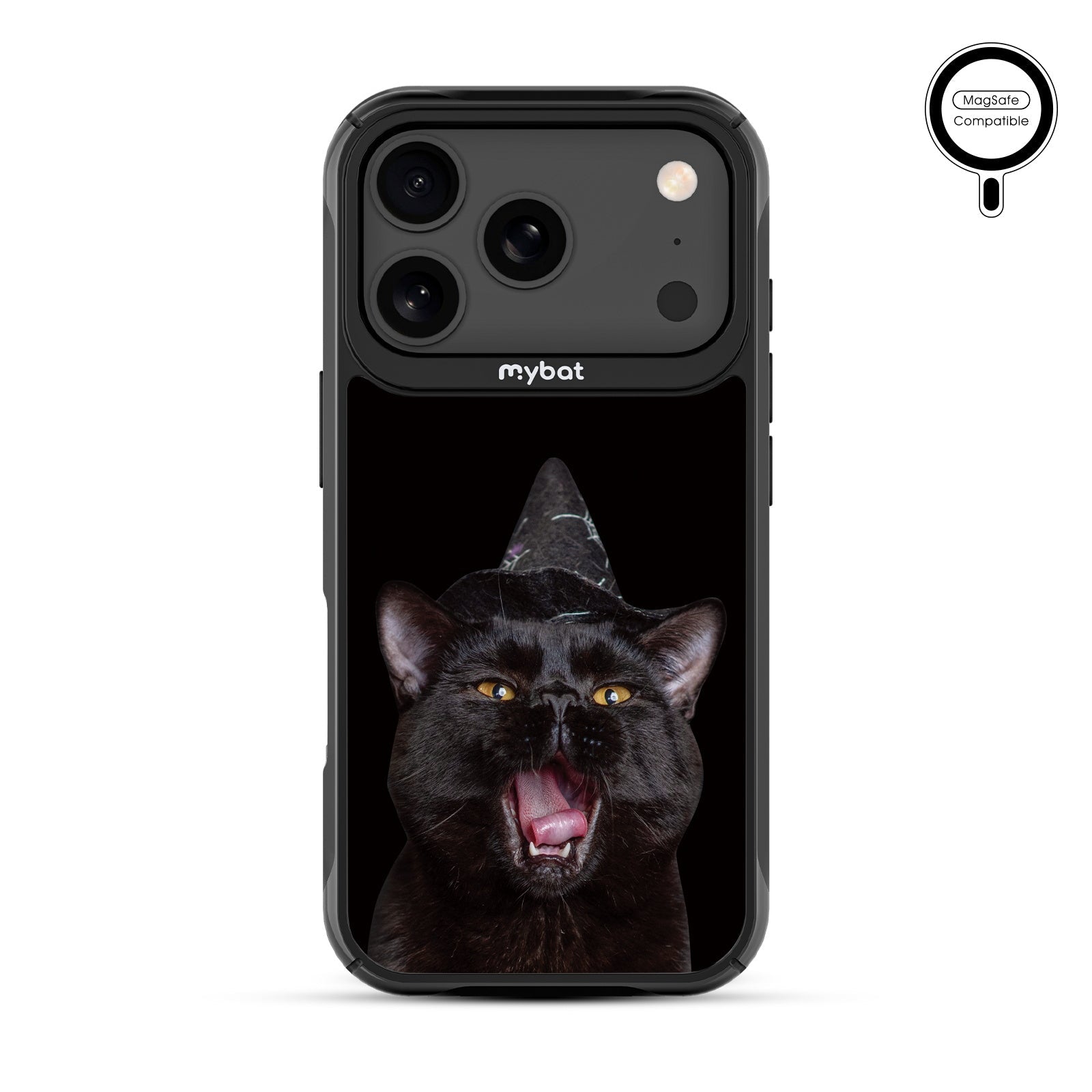 MyBat Design Lab Series MagSafe Case for Apple iPhone 17 Pro - Witch’s Cat
