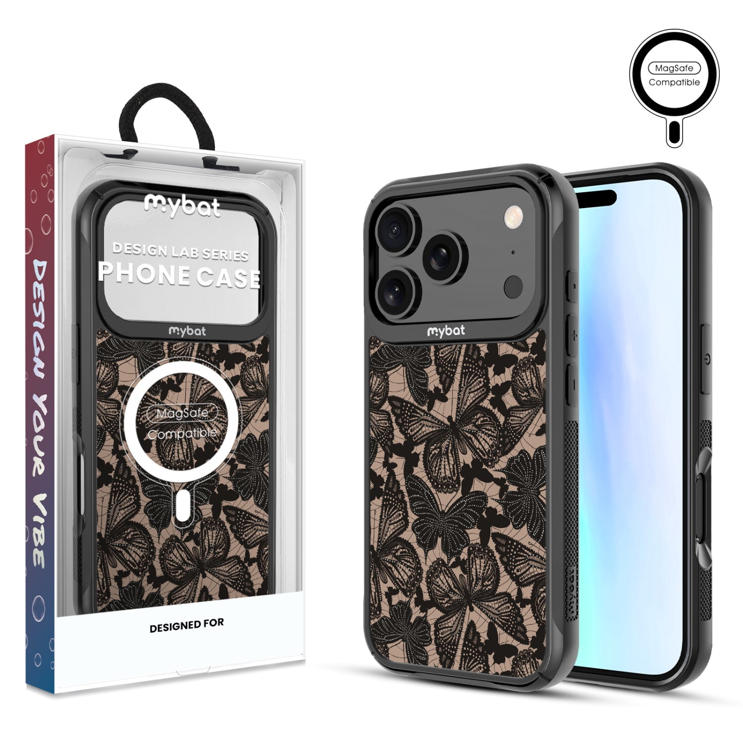 MyBat Design Lab Series MagSafe Case for Apple iPhone 17 Pro - Midnight Monarch