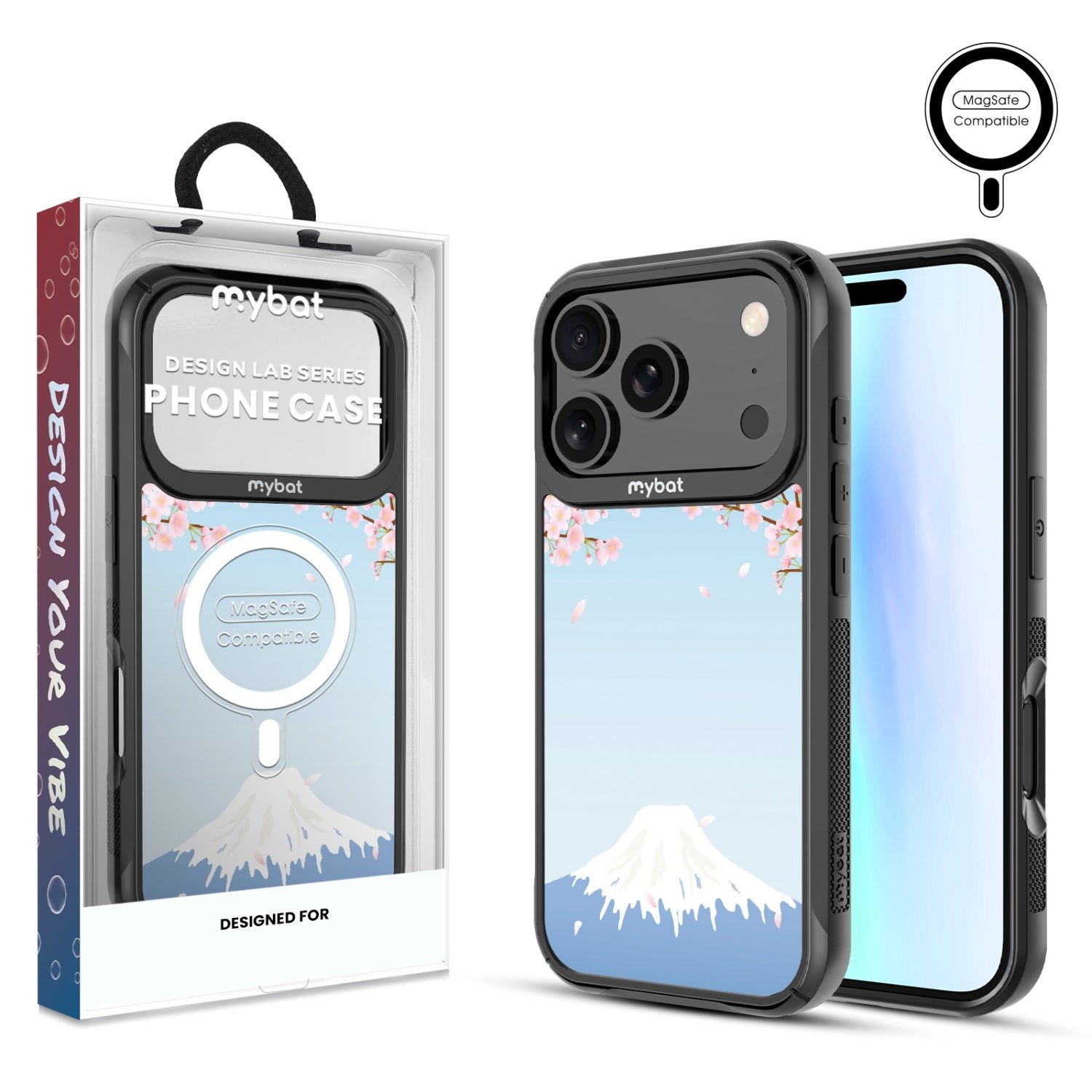MyBat Design Lab Series MagSafe Case for Apple iPhone 17 Pro - Fuji Blossoms