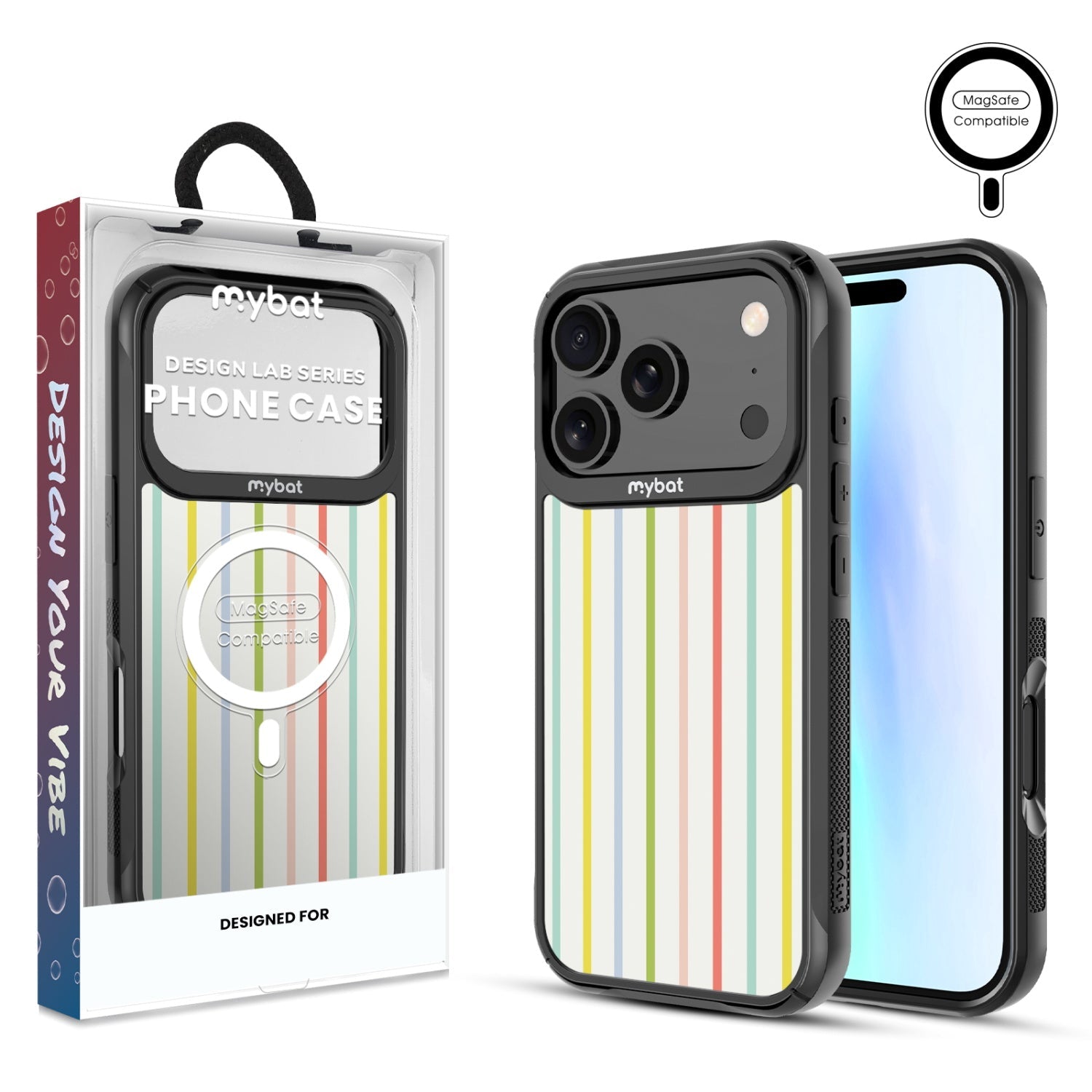 MyBat Design Lab Series MagSafe Case for Apple iPhone 17 Pro – Boadwalk Stripes