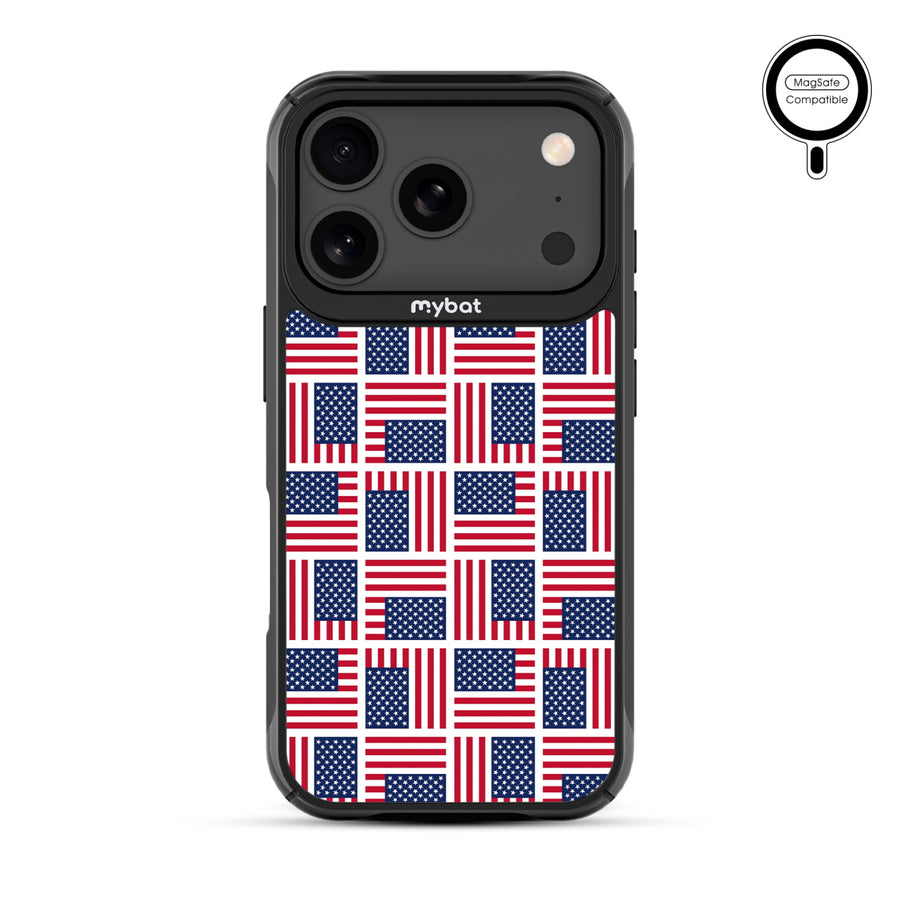 MyBat Design Lab Series MagSafe Case for Apple iPhone 17 Pro – Flag Patchwork - MIP17PCSLESMSMP519-2.JPG