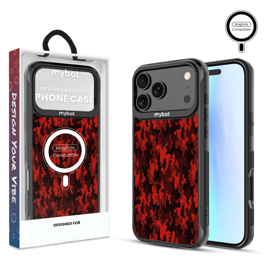 MyBat Design Lab Series MagSafe Case for Apple iPhone 17 Pro Max - Red Digital Camouflage