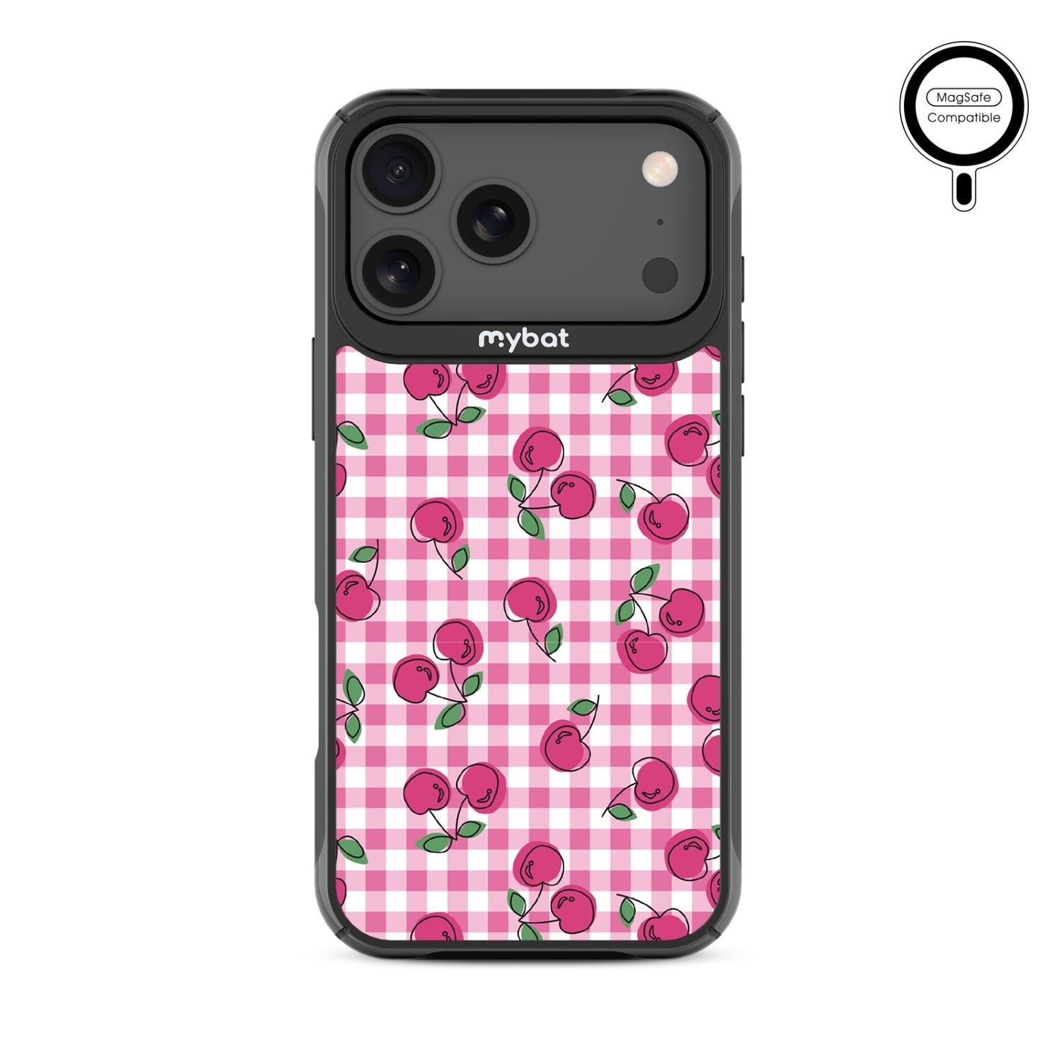MyBat Design Lab Series MagSafe Case for Apple iPhone 17 Pro Max - Pink Cherries