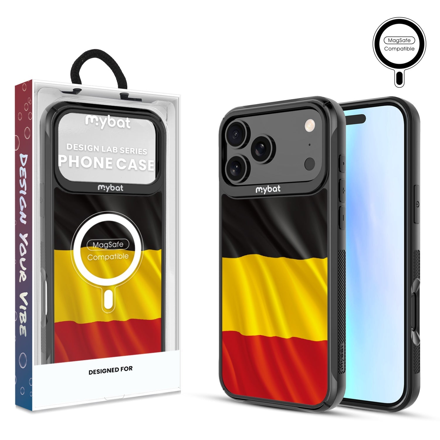 MyBat Design Lab Series MagSafe Case for Apple iPhone 17 Pro Max - Belgium Flag