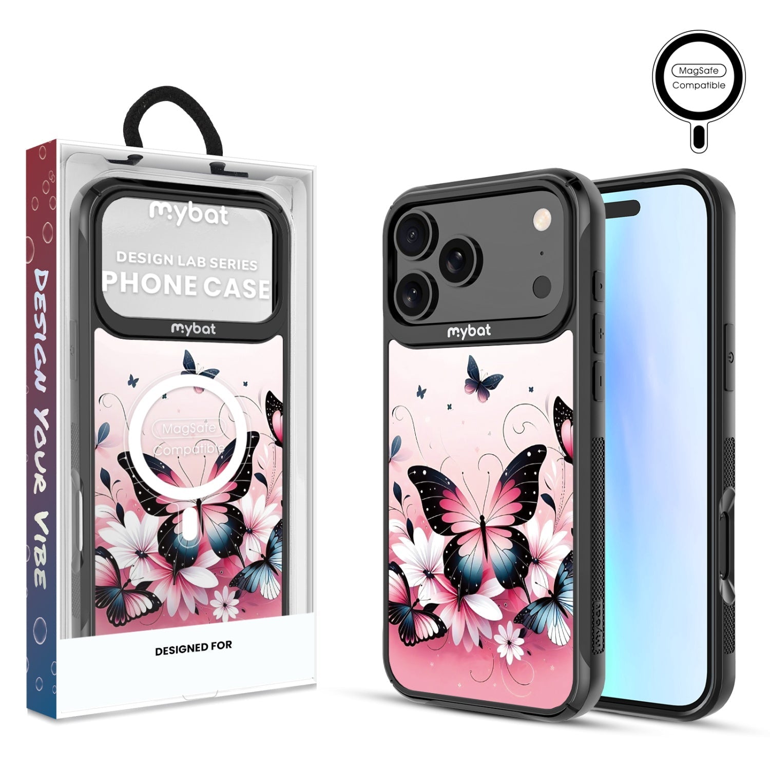 MyBat Design Lab Series MagSafe Case for Apple iPhone 17 Pro Max - Butterfly Bouquet