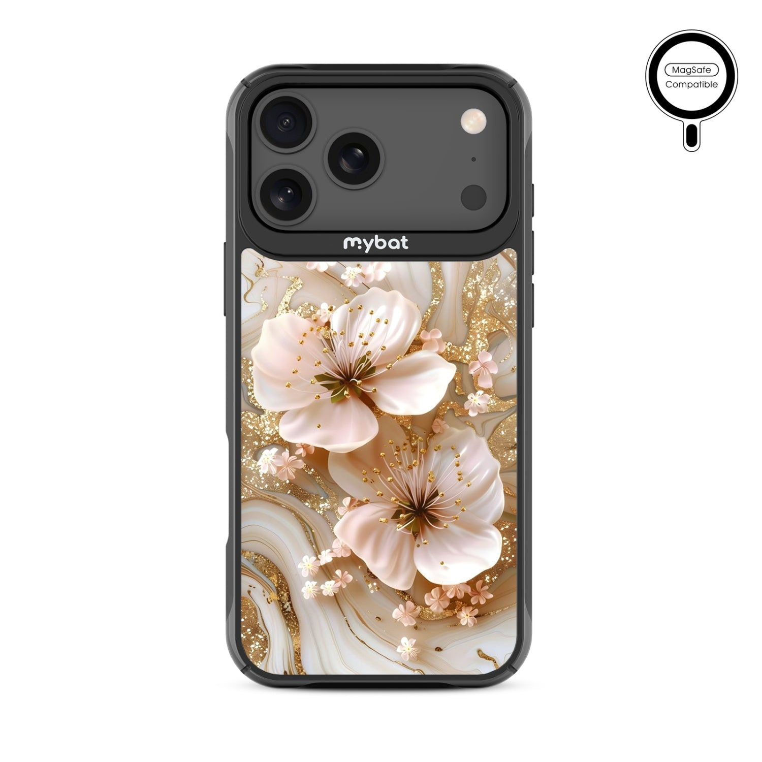 MyBat Design Lab Series MagSafe Case for Apple iPhone 17 Pro Max - Golden Petal Glow