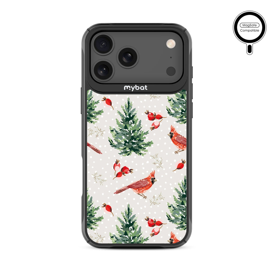 MyBat Design Lab Series MagSafe Case for Apple iPhone 17 Pro Max - Winter Cardinals - MIP17PMCSLESMSMP298-3.jpg