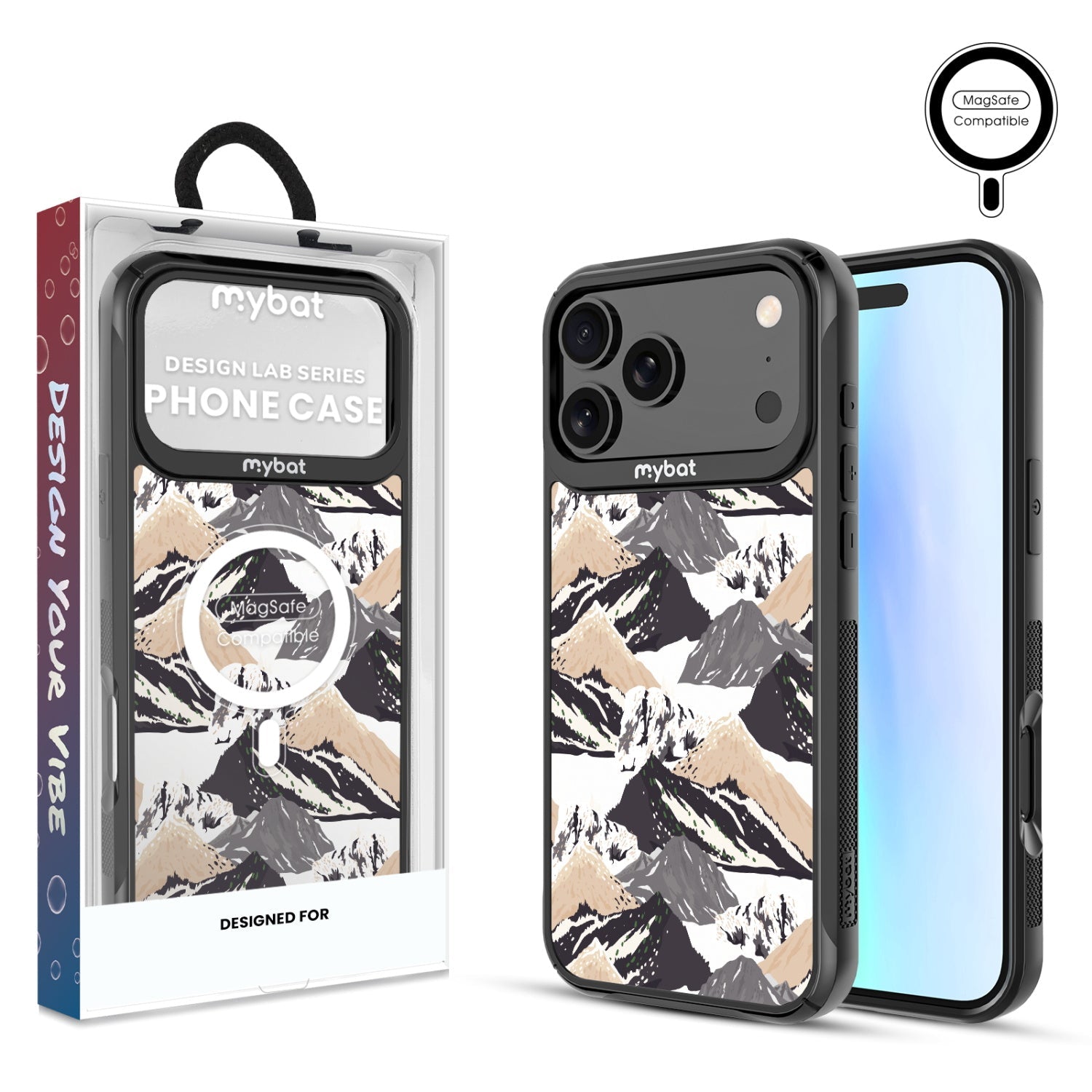 MyBat Design Lab Series MagSafe Case for Apple iPhone 17 Pro Max - Rocky Peaks