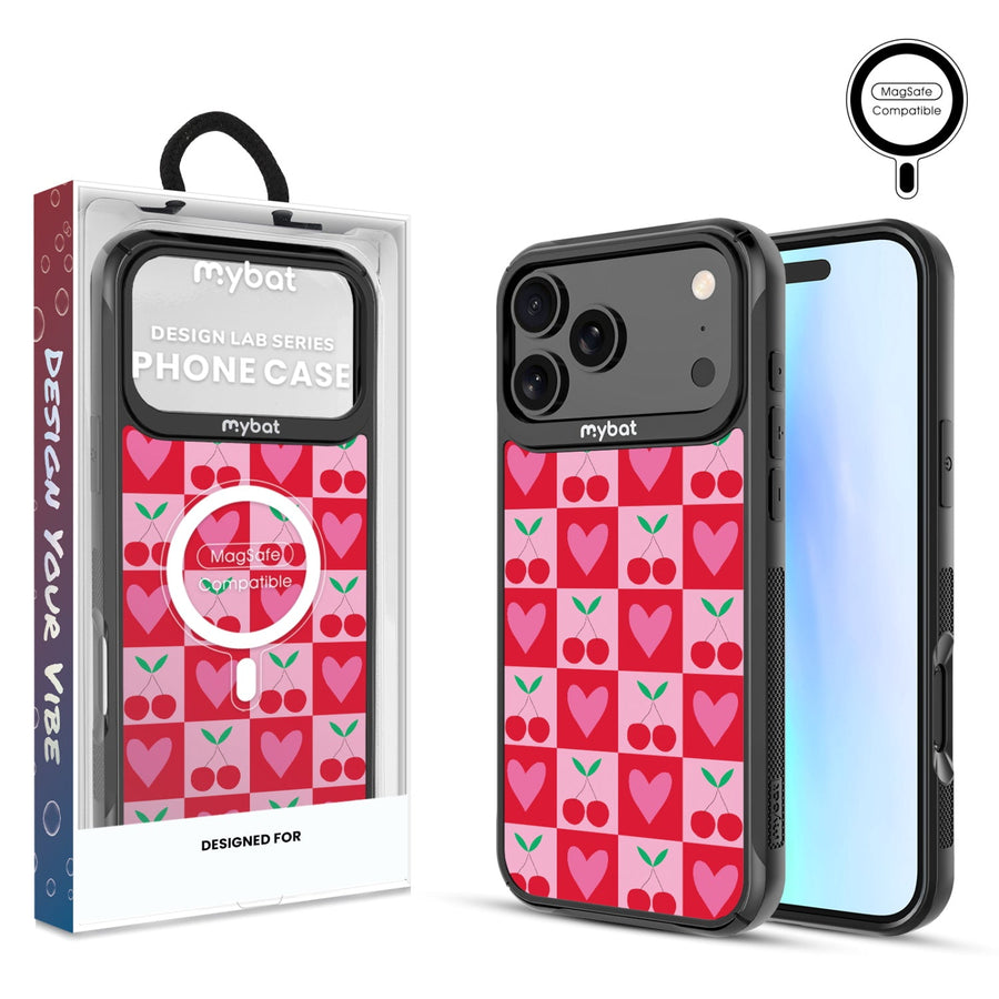 MyBat Design Lab Series MagSafe Case for Apple iPhone 17 Pro Max - Cherry Hearts