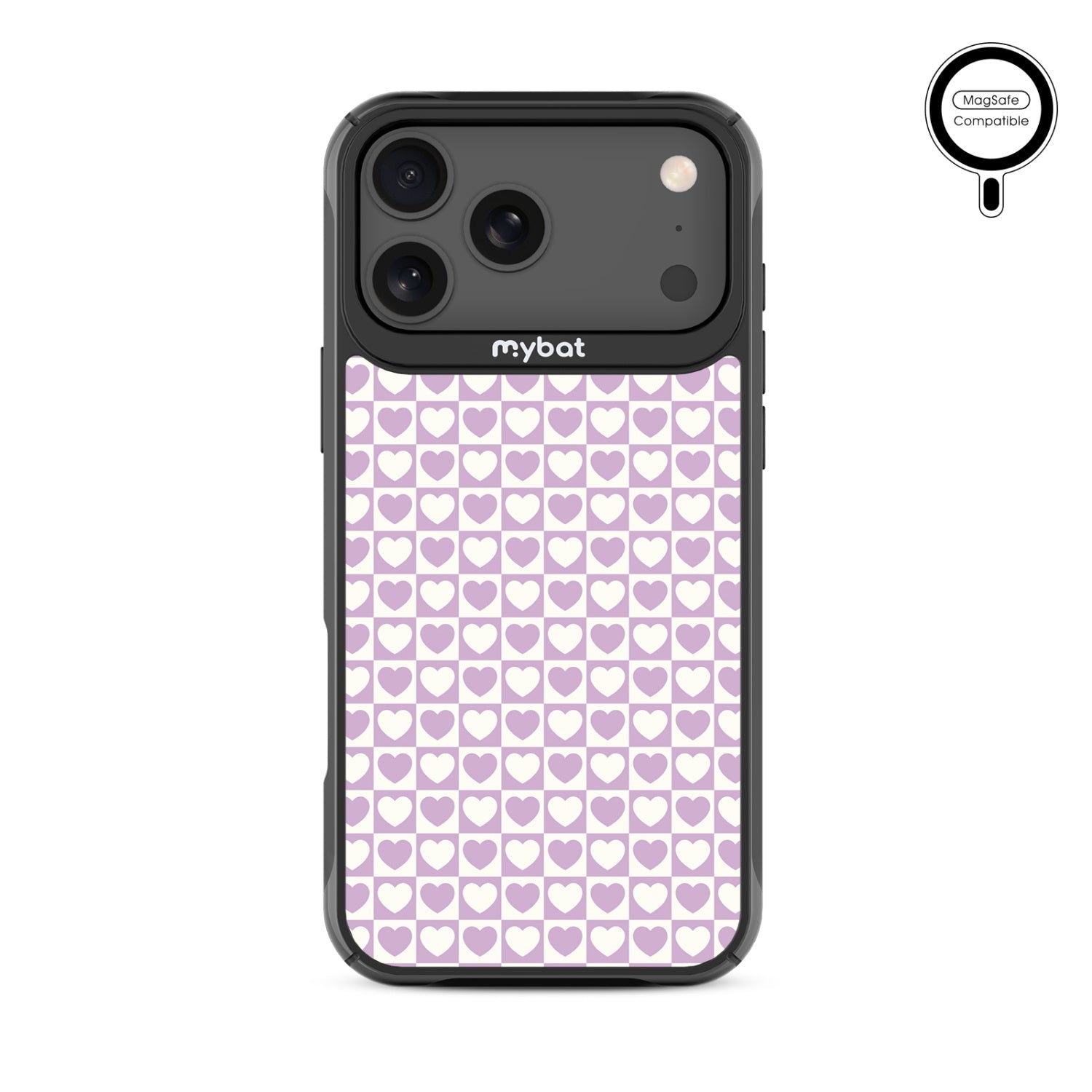 MyBat Design Lab Series MagSafe Case for Apple iPhone 17 Pro Max - Heart Grid