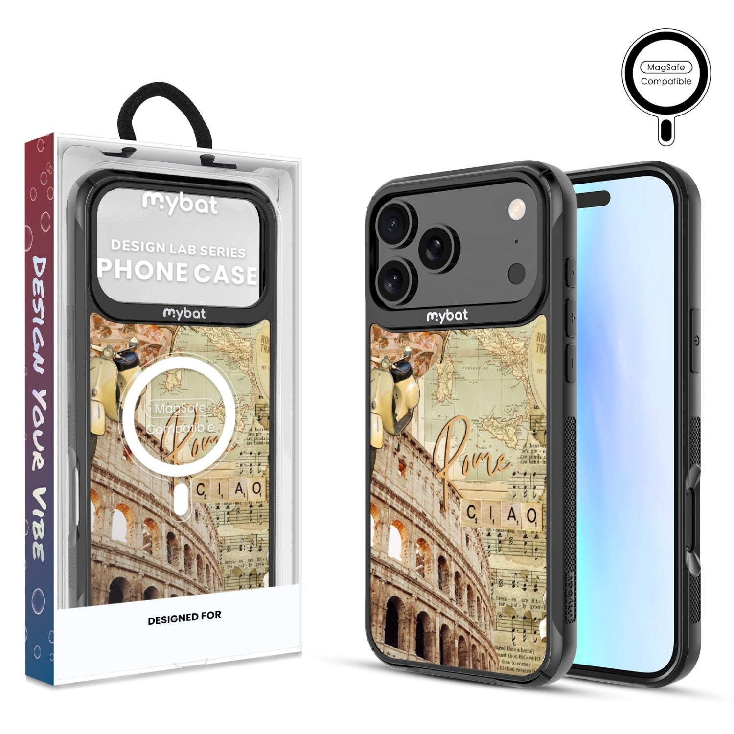 MyBat Design Lab Series MagSafe Case for Apple iPhone 17 Pro Max - Rome