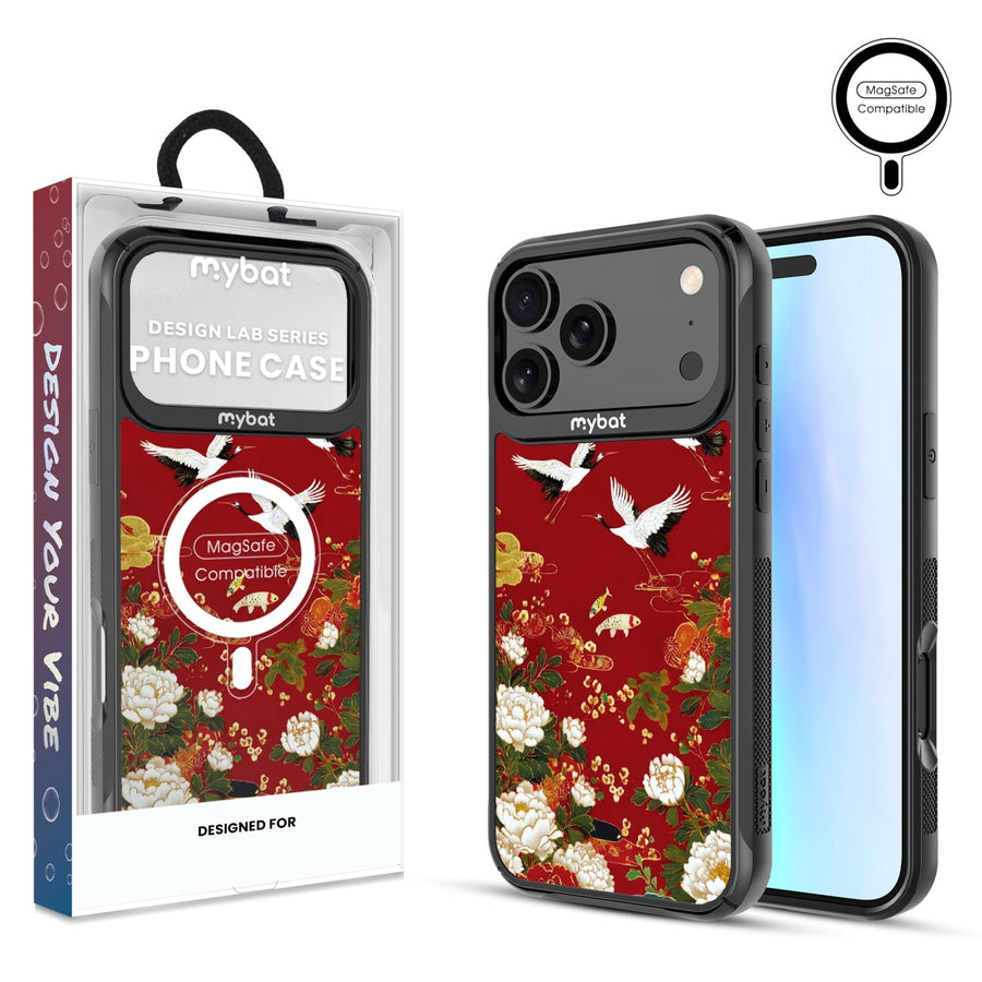 MyBat Design Lab Series MagSafe Case for Apple iPhone 17 Pro Max - Crane and Koi Fish